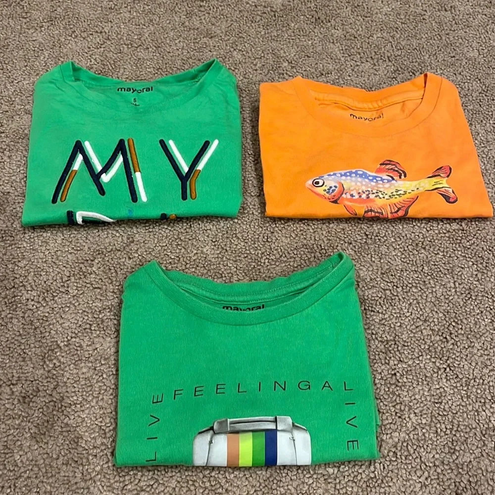 Set of 3 Mayoral Tee’s, size 5